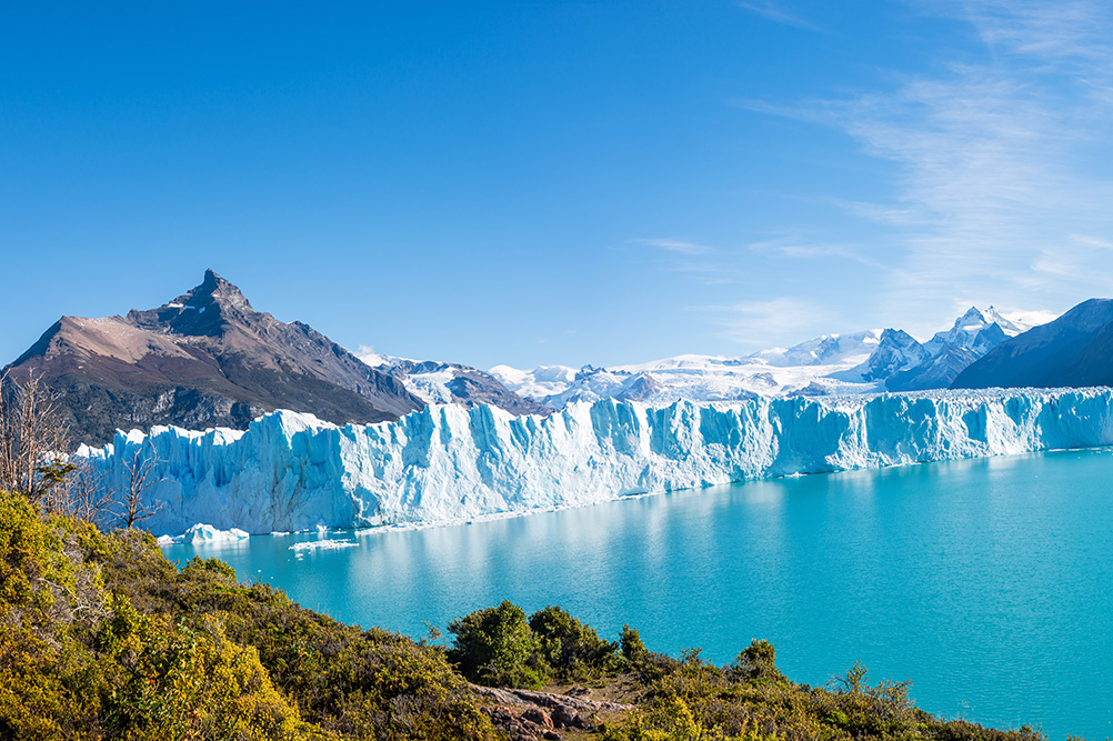 Paisagem do glaciar Perito Moreno na Argentina
